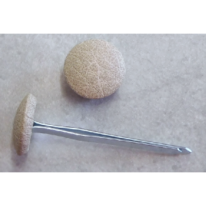 Polsterknöpfe mit Splint und Kunstleder Toffee