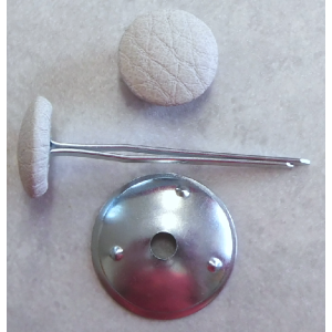 Polsterknöpfe mit Splint und Kunstleder Ice