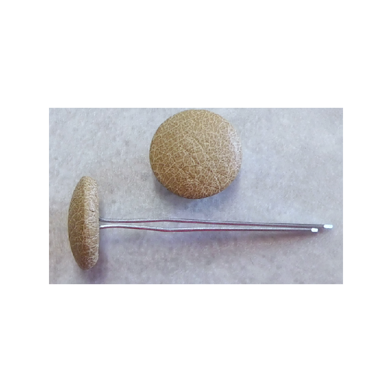 Polsterknöpfe mit Splint und Kunstleder Beige