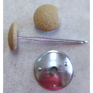 Polsterknöpfe mit Splint und Kunstleder Beige