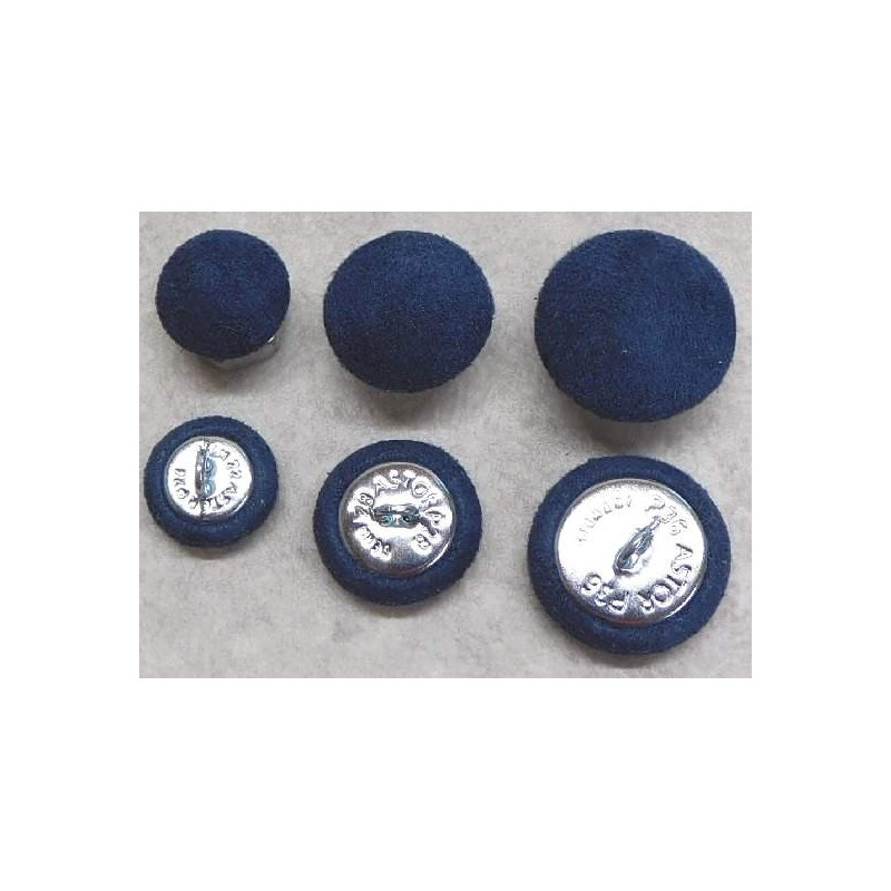 Polsterknöpfe mit Öse Mikrofaser Blau