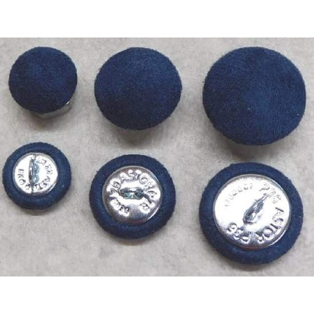 Polsterknöpfe mit Öse Mikrofaser Blau