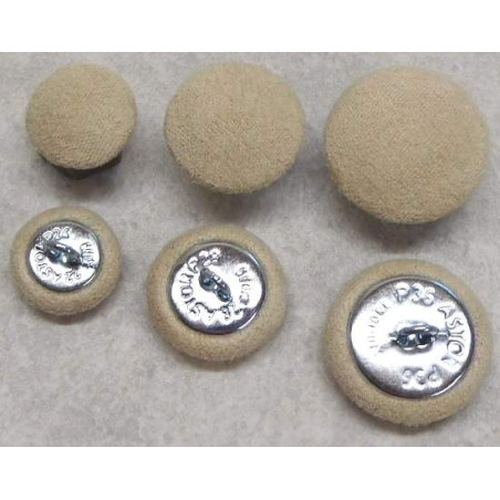Polsterknöpfe mit Öse Mikrofaser Beige