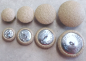 Preview: Polsterknöpfe mit Haken Kunstleder Toffee