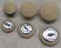 Preview: Polsterknopf mit Haken mit Mikrofaserstoff Beige