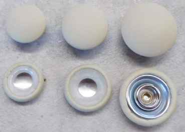 Polsterknöpfe zum Schrauben Echt Leder Panna (Creme)