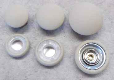 Polsterknöpfe zum Schrauben Echt Leder Ghiaccio (Eis)