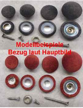 Preview: Polsterknöpfe zum Schrauben Echt Leder Panna (Creme)