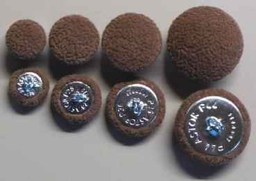 Polsterknöpfe mit Haken Mikrofaser Nugat