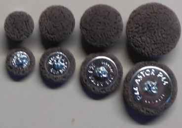 Polsterknöpfe mit Haken Mikrofaser Grau