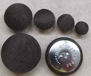 Polsterknöpfe Mikrofaser Anthrazit mit Haken