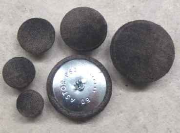 Polsterknöpfe mit Haken Mikrofaser bezogen