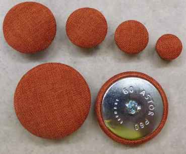 Polsterknöpfe Webstoff A709 mit Haken