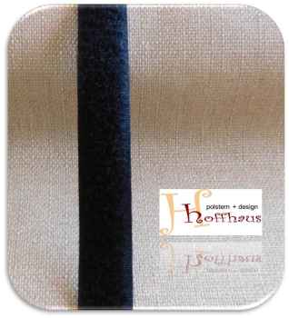 Klettband zum aufnähen 20 mm Breit Farbe schwarz