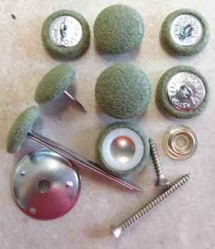 Polsterknöpfe Mikrofaser Olive