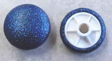 Magnet mit bezogenen Kopf Kunstleder Blau