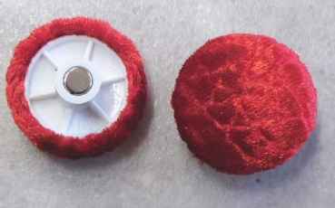 Magnet mit bezogenen Kopf Mikrofaser Rot
