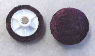 Magnet mit bezogenen Kopf Mikrofaser Aubergine