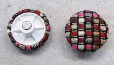 Magnet mit bezogenen Kopf Webstoff Bunt