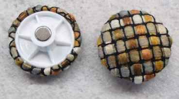 Magnet mit bezogenen Kopf Webstoff Bunt