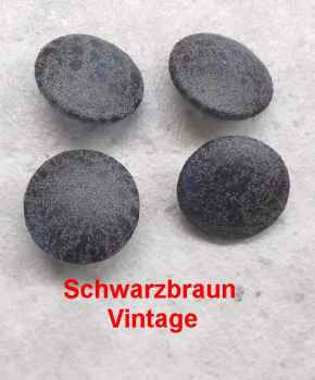 Polsterknöpfe Öse Mikrofaser-Kunstleder Schwarzbraun Vintage