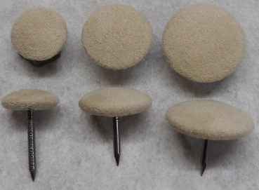 Polsterknöpfe mit Nagel Mikrofaser Beige