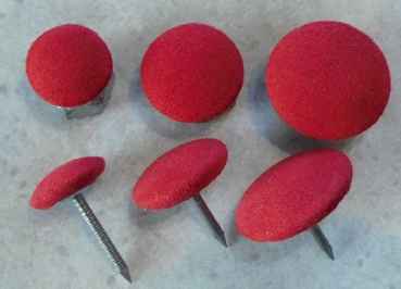 Polsterknöpfe mit Nagel Mikrofaser Rot