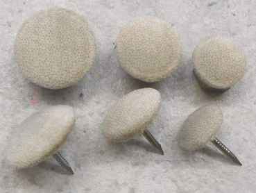 Polsterknöpfe mit Nagel Mikrofaser Hellelfenbein