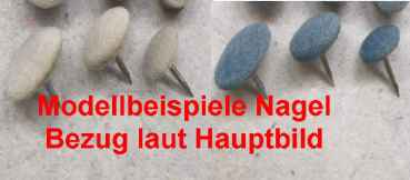 Preview: Polsterknöpfe Nagel Mikrofaser-Kunstleder Schwarzbraun Vintage