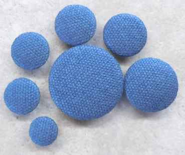 Polsterknöpfe mit Öse mit Baumwolle Blau