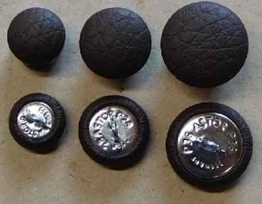 Polsterknöpfe mit Haken Kunstleder Dunkelbraun