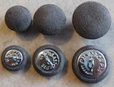 Polsterknöpfe mit Haken Mikrofaser Grau