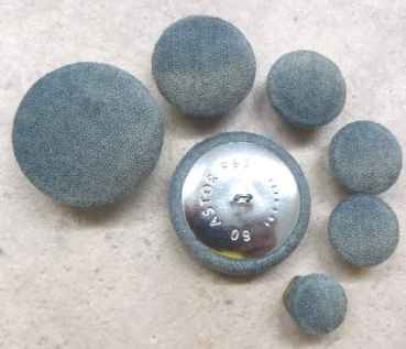 Polsterknöpfe mit Öse mit Mikrofaserstoff Pastelblau