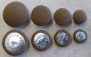 Polsterknöpfe mit Haken Kreppgewebe 904