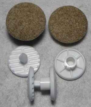 Polsterknöpfe Outdoor Mikrofaser Braun - Beige