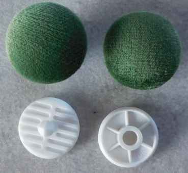 Polsterknöpfe Outdoor Mikrofaser Gras