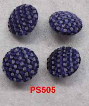 Polsterknöpfe mit Öse mit Webstoff 505 bezogen