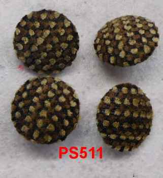 Polsterknöpfe mit Öse mit Webstoff 511 bezogen