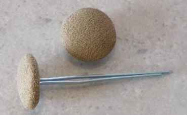 Polsterknöpfe mit Splint Kamel