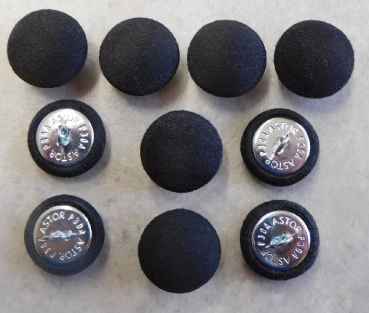 Polsterknöpfe Mikrofaser Schwarz 10er Sonderedition