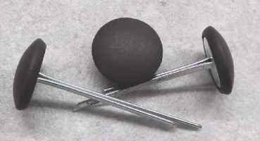 Polsterknöpfe mit Splint Leder Dunkelbraun