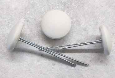 Polsterknöpfe mit Splint Leder Late (Milch)