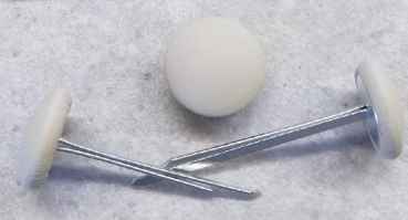 Polsterknöpfe mit Splint Leder Ghiaccio (Eis)