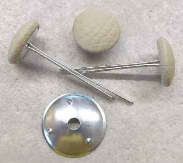 Preview: Polsterknöpfe mit Splint Kunstleder Toffee