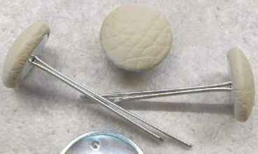 Polsterknöpfe mit Splint Kunstleder Toffee