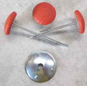 Preview: Polsterknöpfe mit Splint Kunstleder Masai