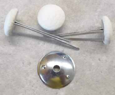 Preview: Polsterknöpfe mit Splint Kunstleder Weiß