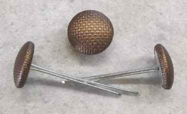 Polsterknöpfe mit Splint Kunstleder Kupfer