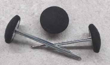 Polsterknöpfe mit Splint Mikrofaser Schwarz