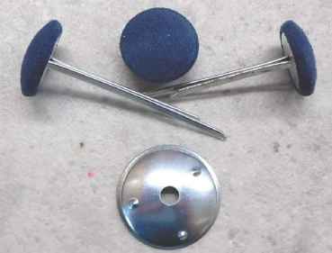 Preview: Polsterknöpfe mit Splint Mikrofaser Blau